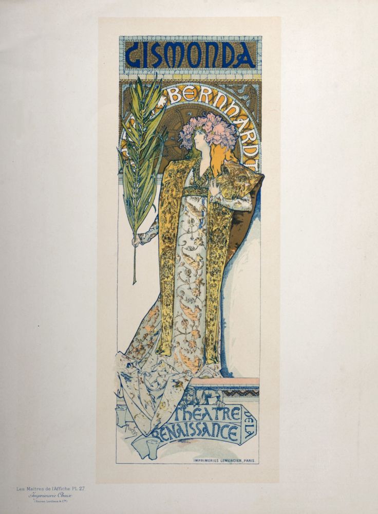 Литография Mucha - Les Maîtres de l'Affiche : Gismonda (Sarah Bernhardt), 1896