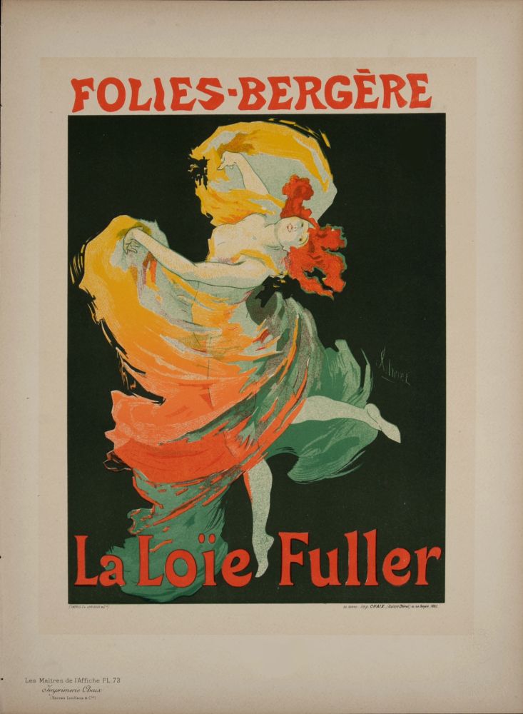 Литография Cheret -  Les Maîtres de l'Affiche : La Loïe Fuller, 1897