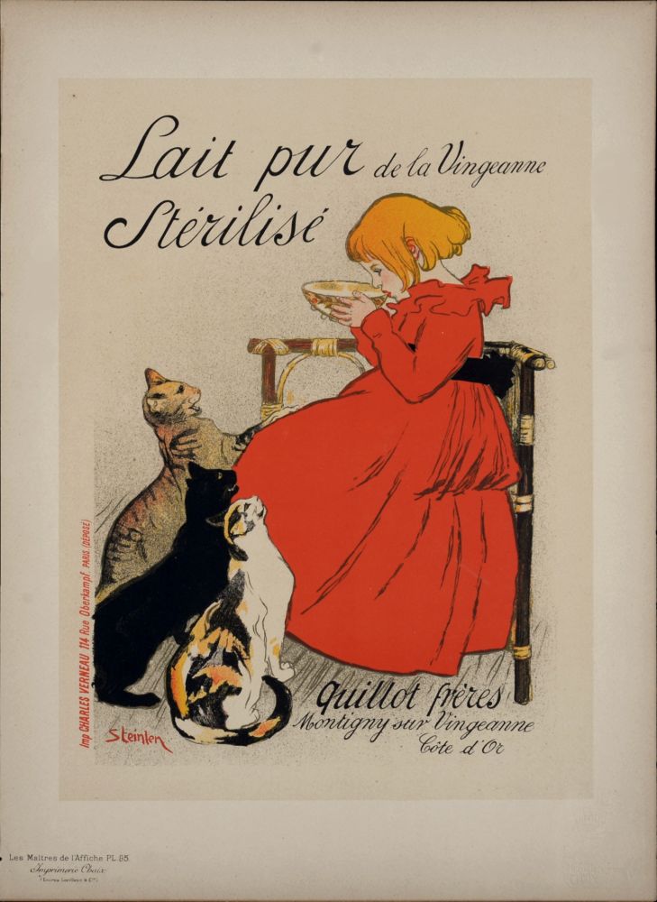Литография Steinlen - Les Maîtres de l'Affiche : Lait Pur Stérilisé de la Vingeanne, 1897