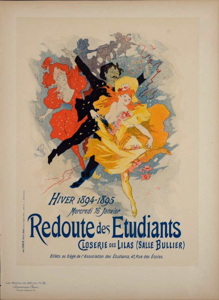 Литография Cheret - Les Maîtres de l'Affiche : Redoute des Étudiants, 1897