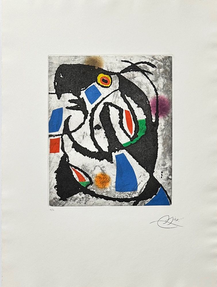 Гравюра Miró - Les montagnards