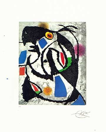 Гравюра Miró - Les montagnards