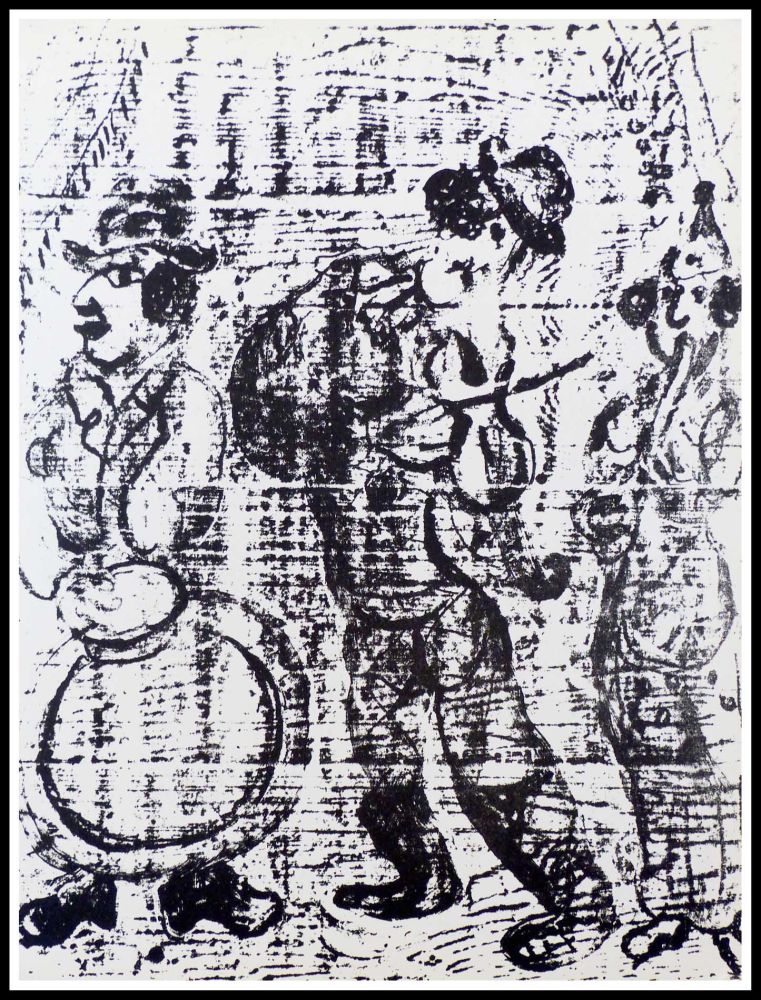 Литография Chagall - LES MUSICIENS VAGABONDS
