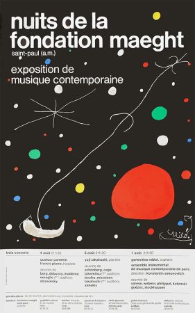 Литография Miró - LES NUITS DE LA FONDATION MAEGHT (1967).
