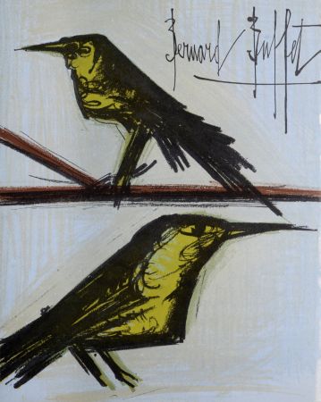 Литография Buffet - Les Oiseaux, 1967.