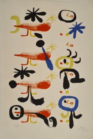 Литография Miró - Les Oiseleurs I 