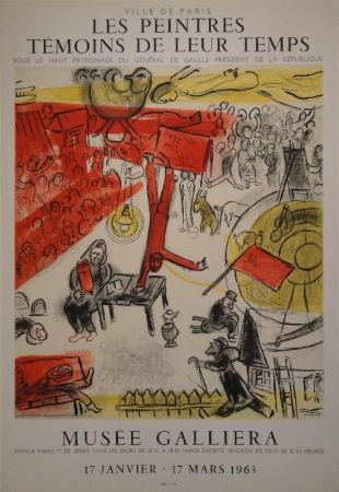 Литография Chagall - Les peintres témoins de leur temps