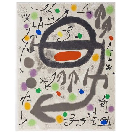 Литография Miró - Les perseides: plate 2