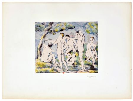Литография Cezanne - Les Petits Baigneurs ou Le Bain