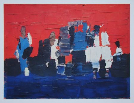 Литография De Stael - Les petits footballeurs