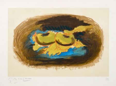 Литография Braque - Les Pommes et Feuilles (Apples and Leaves), 1958