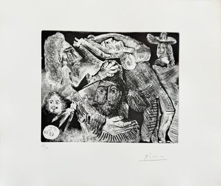 Офорт И Аквитанта Picasso - Les Trois mousquetaires, Series 347, Plate 91