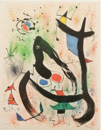 Литография Miró - Les Voyants