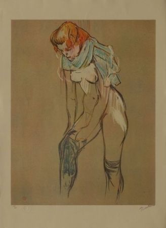 Литография Toulouse-Lautrec - L'Essayage des bas I