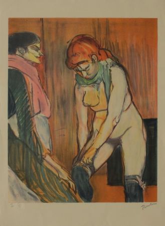 Литография Toulouse-Lautrec - L'Essayage des bas II