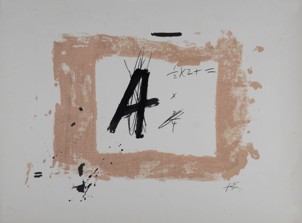 Литография Tàpies - Lette A, 1976