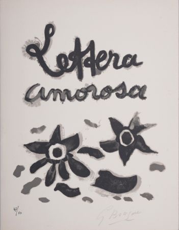 Литография Braque - Lettera Amorosa, 1963 - Original lithograph cover (Hand-signed!)