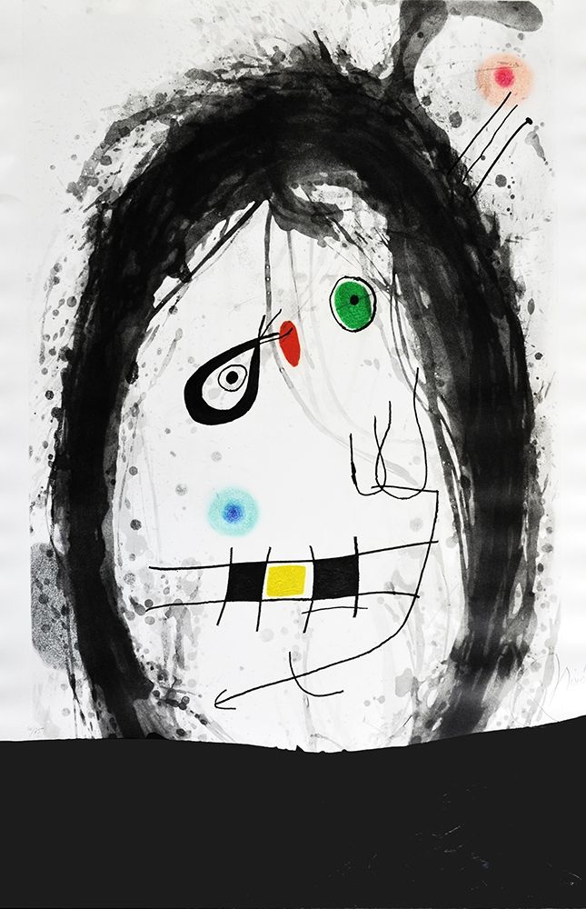 Гравюра Miró - L´exilé noir