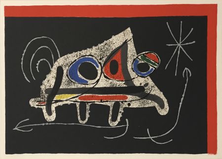 Литография Miró - Lezard aux Plumes d'or (M.790)