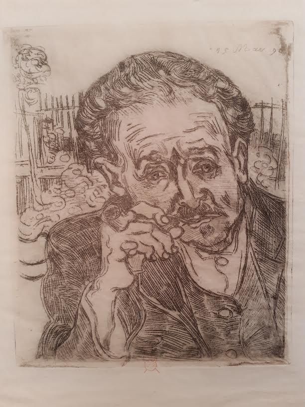 Офорт Van Gogh - L'homme a la pipe (Portrait du Docteur Gachet)