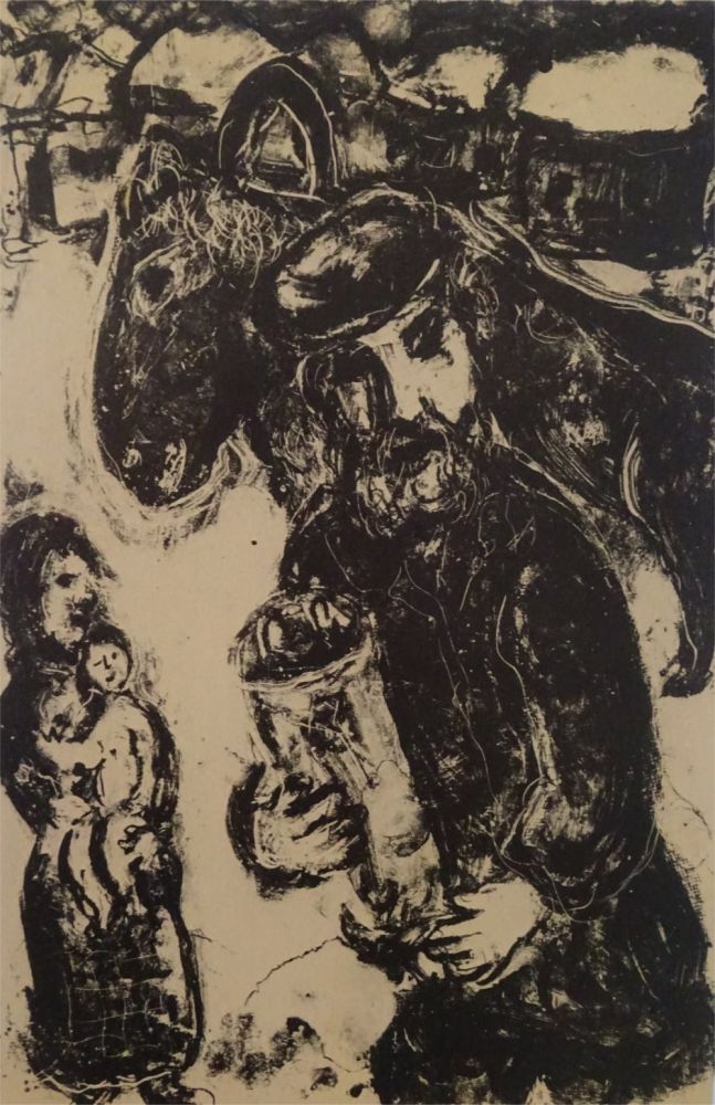 Литография Chagall - L'Homme a la Thora