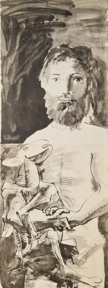 Трафарет Picasso - L'homme au mouton