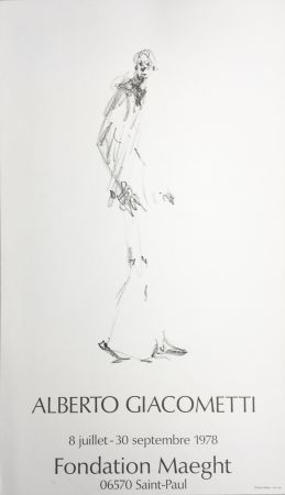 Афиша Giacometti - L'HOMME QUI MARCHE. Fondation Maeght du 8 juillet au 30 septembre 1978.