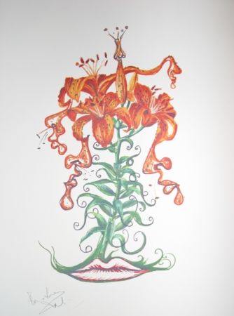 Литография Dali - Lilium aurancacium (surrealistic flowers)