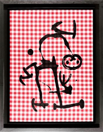 Литография Miró - L'Illetre aux carreaux rouges