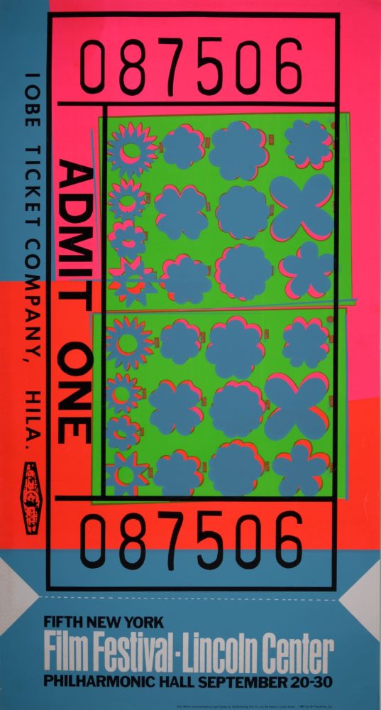 Сериграфия Warhol - Lincoln Center Ticket, 1967