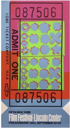 Сериграфия Warhol - Lincoln Centre Ticket