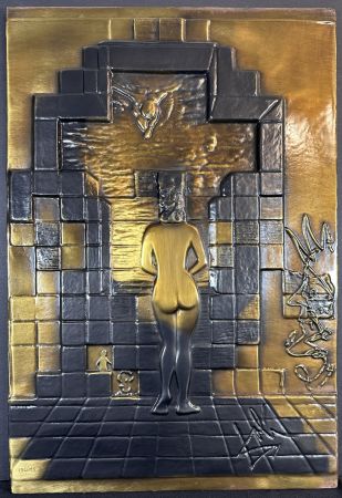 Многоэкземплярное Произведение Dali - Lincoln in Dalivision Bronze Bas Relief with Original Box