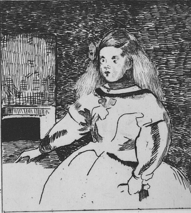 Офорт Manet - L'infante Marguerite