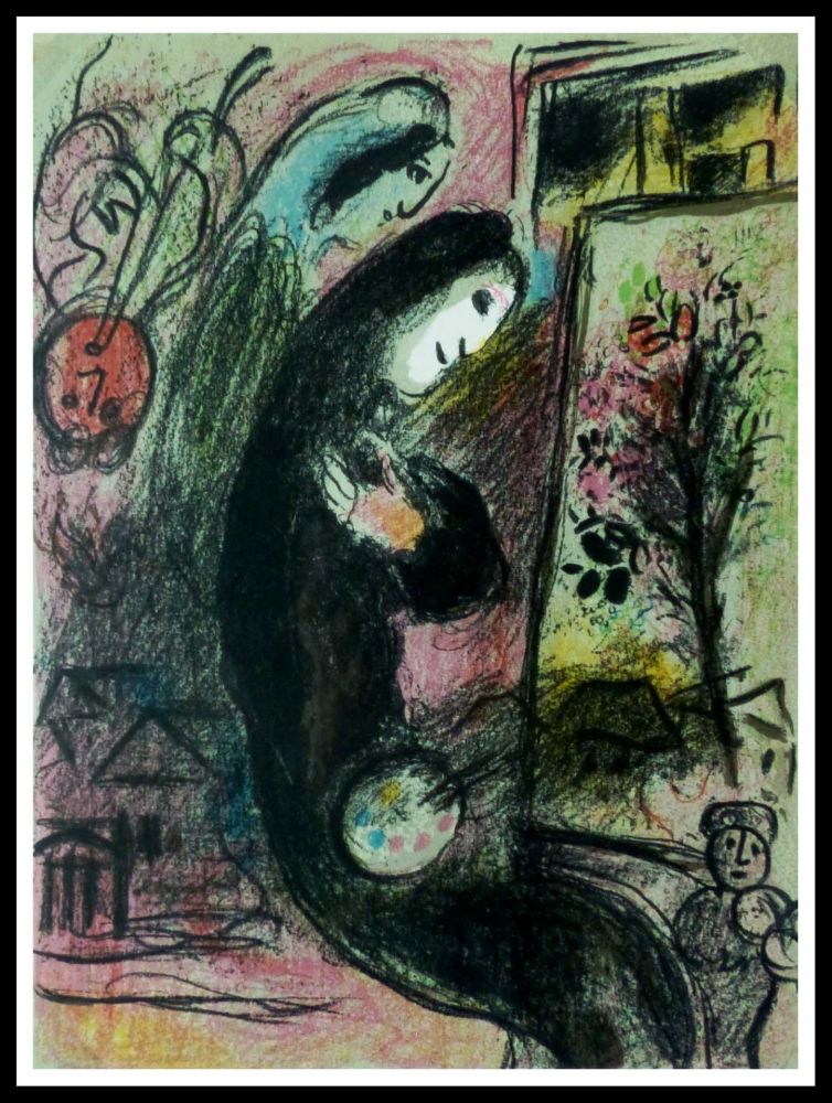 Литография Chagall - L'INSPIRE