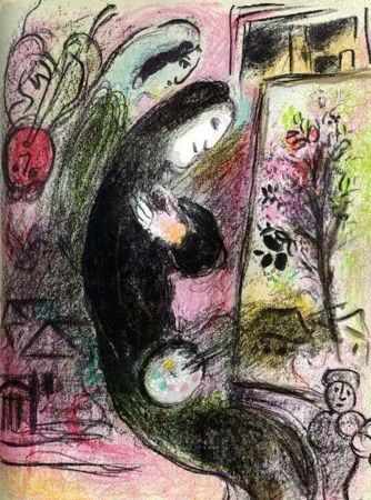Литография Chagall - L'Inspire M. 398