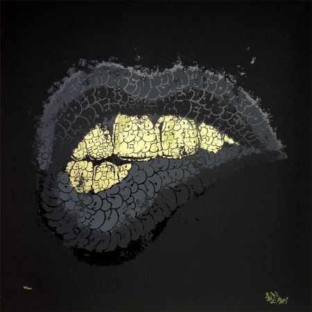 Сериграфия Tilt - Lipstick (black)
