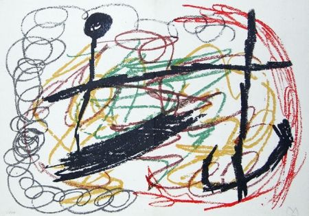 Литография Miró - Lithograph IX from Miró, Obra Inedita Recent, 1964