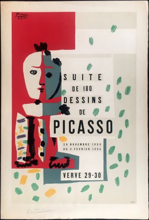 Литография Picasso - LITHOGRAPHIE EN COULEURS SIGNÉE AU CRAYON POUR L' AFFICHE ORIGINALE VALLAURIS VERVE (1953).