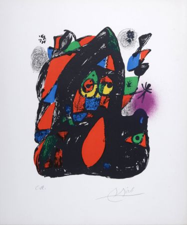 Литография Miró - Lithographie IV, 1981 - Hand-signed