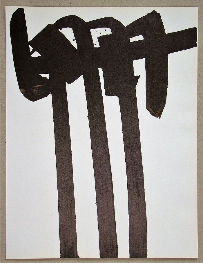 Литография Soulages - Lithographie N°28