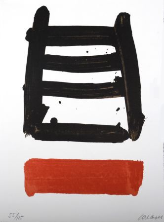 Литография Soulages - Lithographie N°40, 1978 - Hand-signed