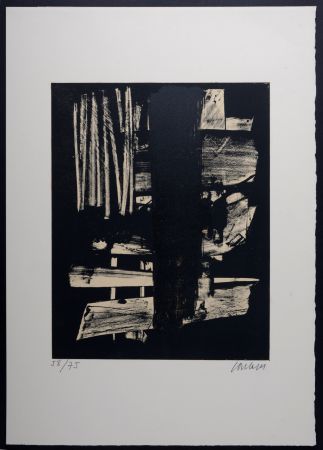 Литография Soulages - Lithographie N°9 