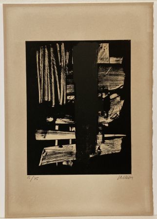 Литография Soulages - Lithographie n° 9, 1959. Signée et numérotée. 