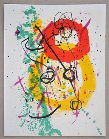Литография Miró - Lithographie pour XXe Siècle