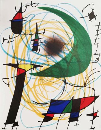 Литография Miró - Litografía original V