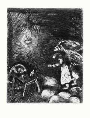 Офорт Chagall - L'ivrogne et sa femme