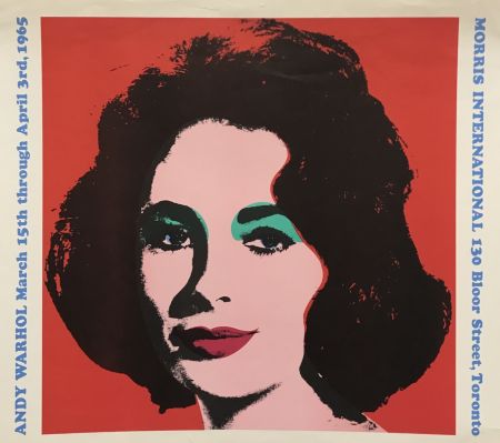 Сериграфия Warhol - Liz Taylor - Morris International, Toronto Exhibition Poster