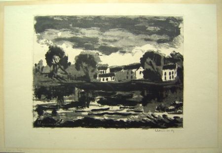 Акватинта Vlaminck - L'Oise à Sergy