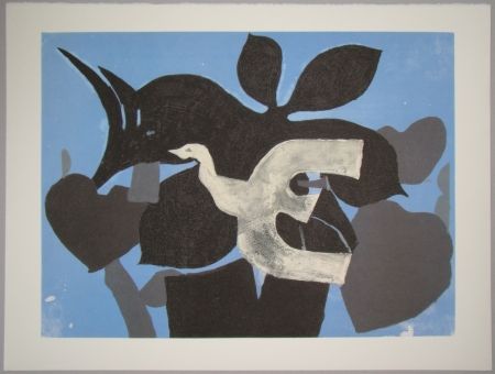 Литография Braque - L'oiseau dans le paulownia