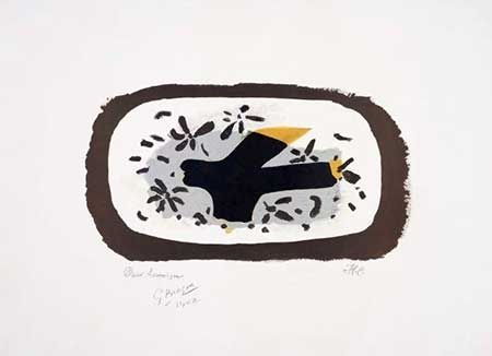 Литография Braque - L'oiseau d'octobre